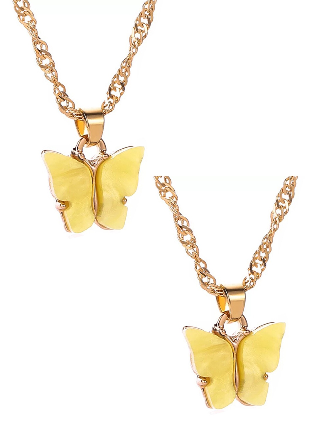 

Vembley Set of 2 Gold-Plated Yellow Necklaces