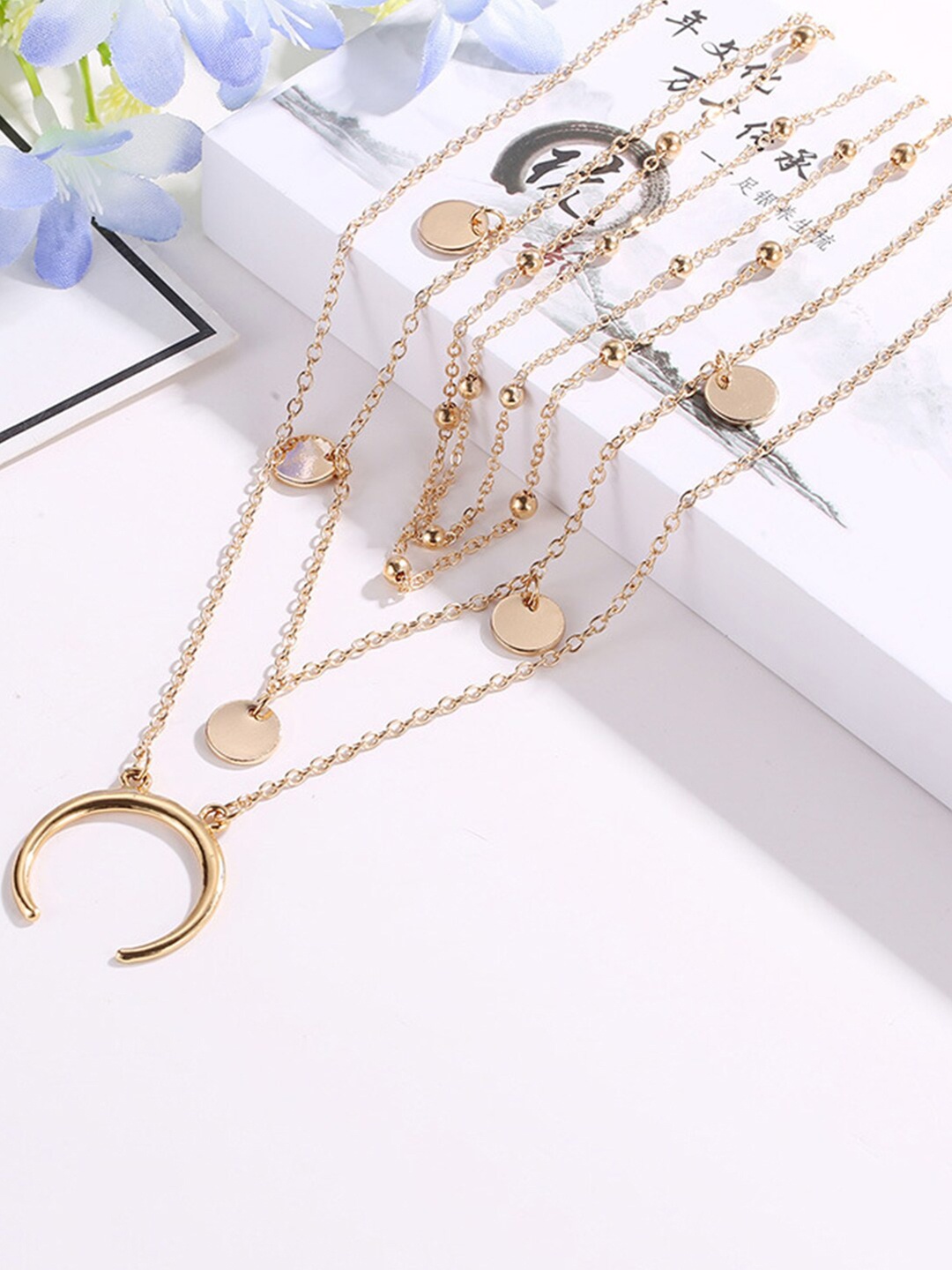 

Vembley Pack Of 2 Gold-Toned Gold-Plated Necklace
