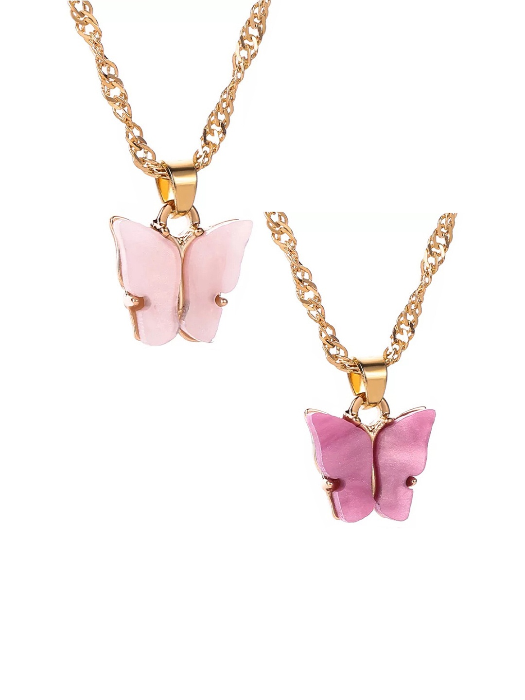 

Vembley Pink & Purple Gold-Plated Cubic Zirconia Chain Pack Of 2