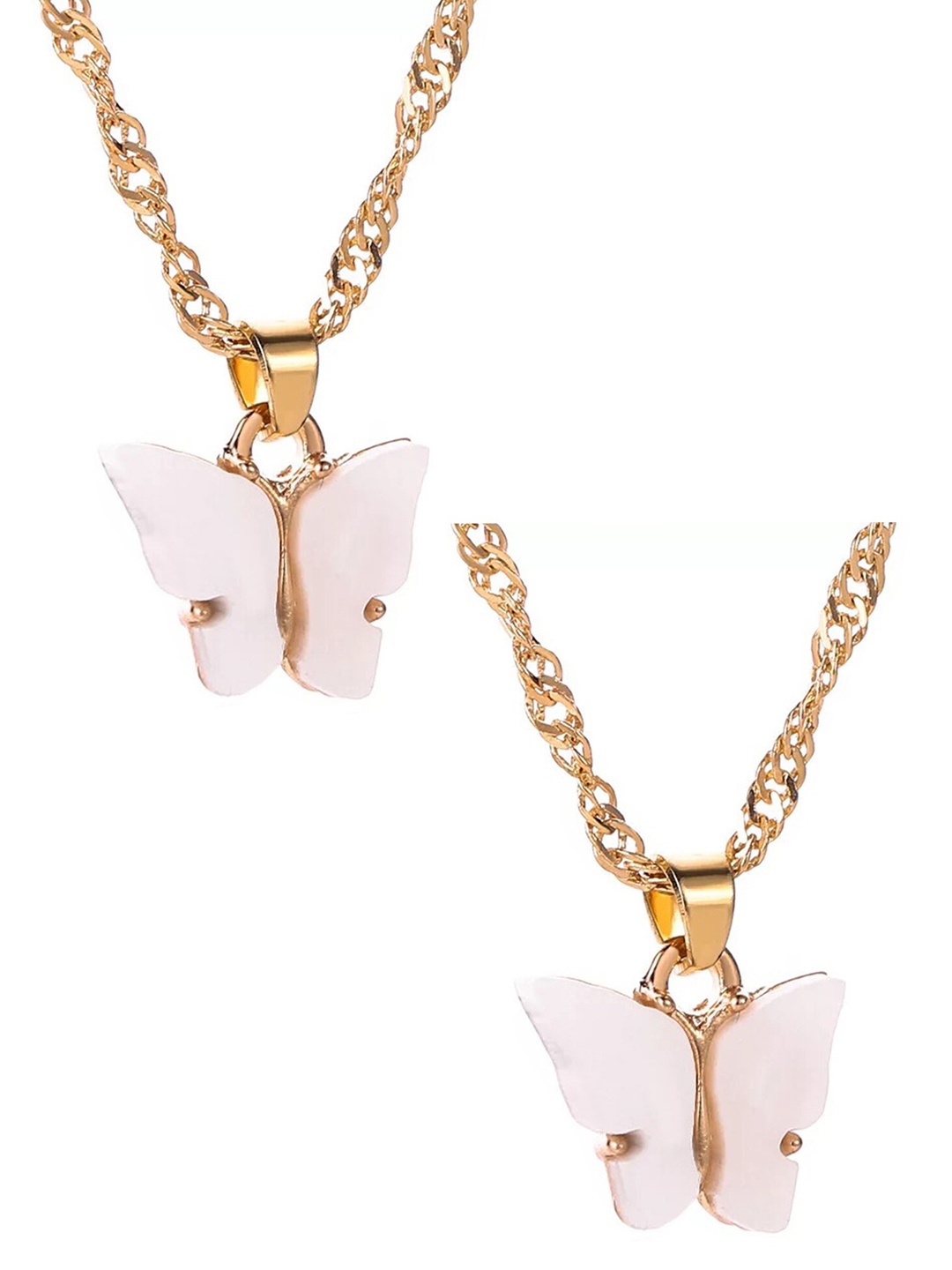 

Vembley Set Of 2 Gold-Plated & White Necklace
