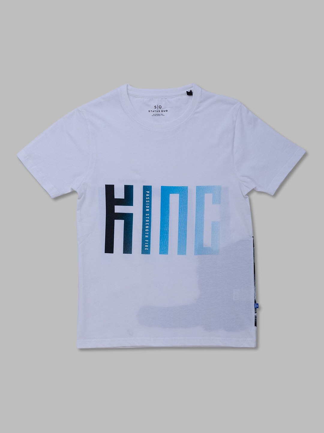 

Status Quo Boys White Typography Printed Cotton T-shirt