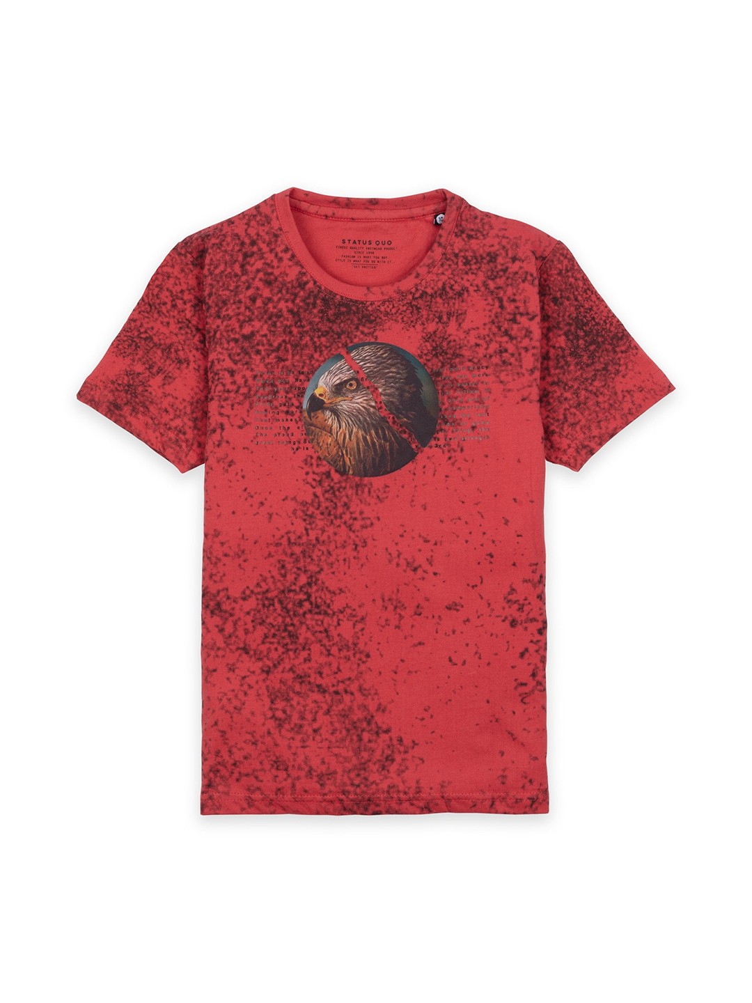 

Status Quo Boys Graphic Printed Regular T-shirt, Coral
