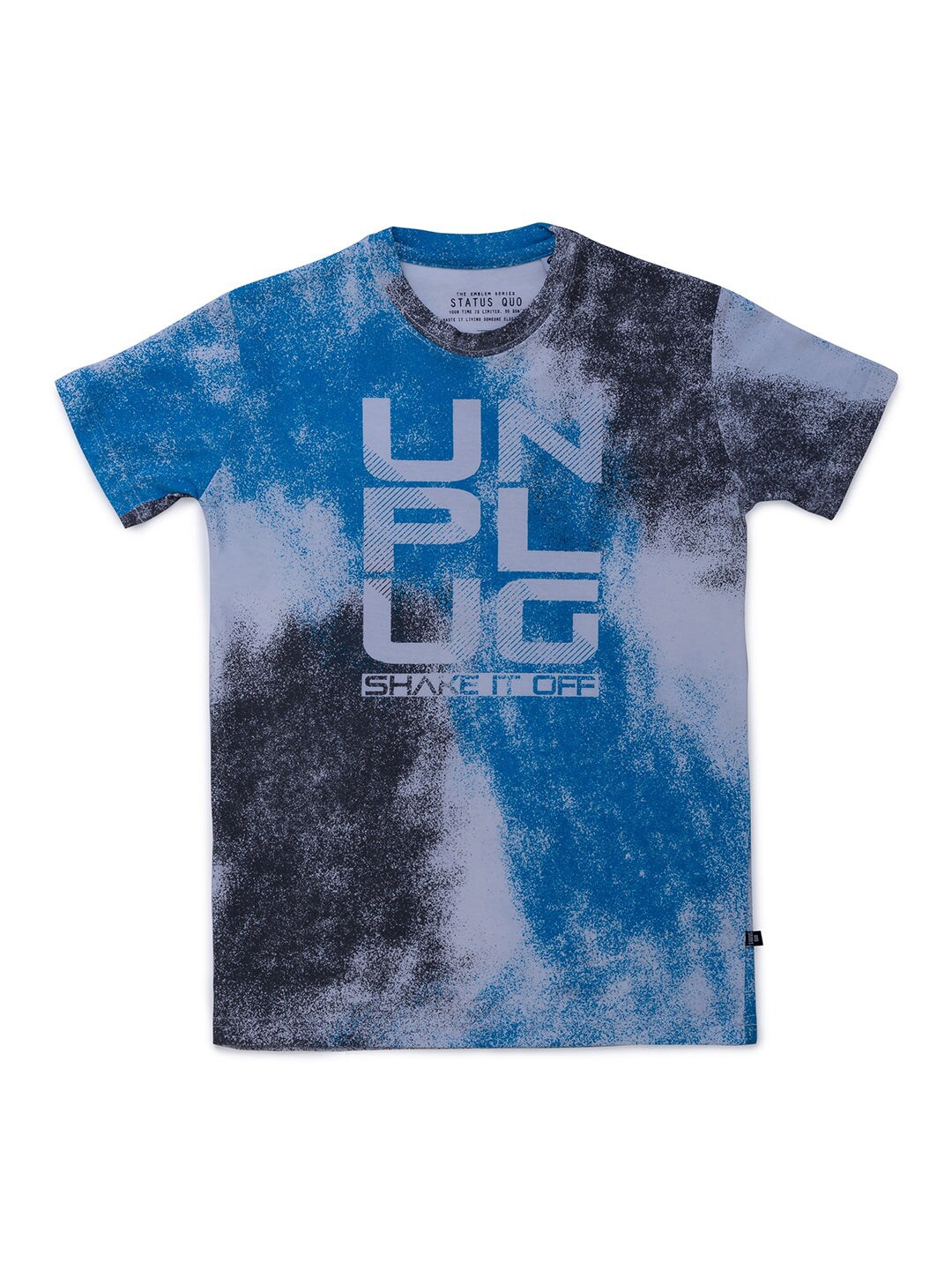 

Status Quo Boys White Typography Printed Dyed Regular T-shirt