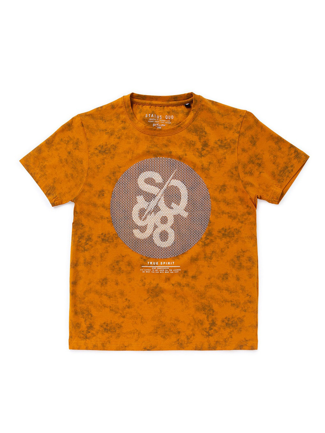 

Status Quo Boys Yellow Graphic Printed Regular T-shirt