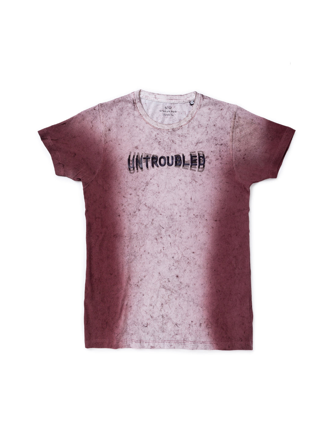 

Status Quo Boys Maroon Typography Printed Regular T-shirt