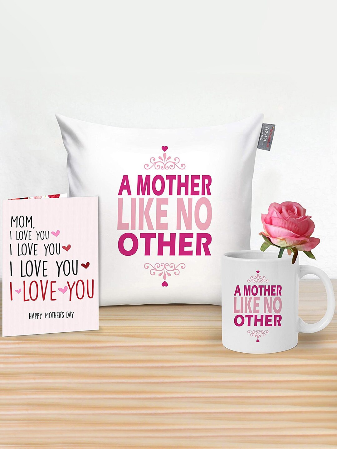 

TIED RIBBONS White & Pink Printed Mothers Day Gift Set