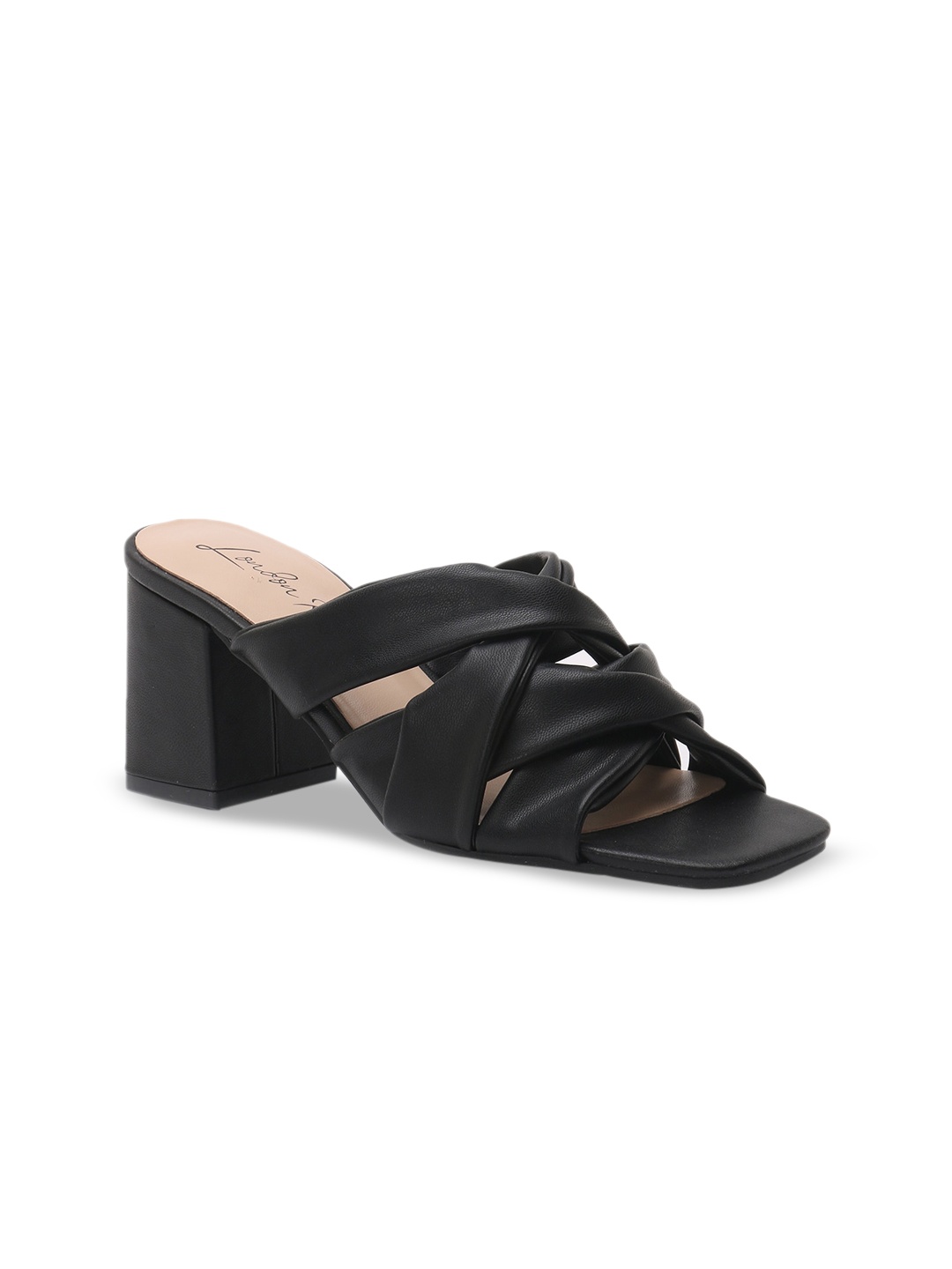 

London Rag Black Solid Woman PU Regular Party Block Heels