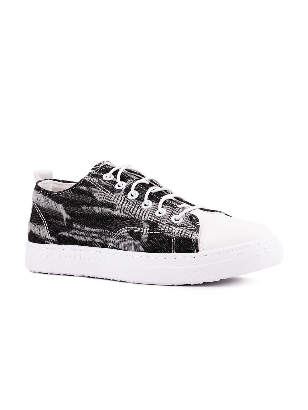 

London Rag Men Black Colourblocked Denim Sneakers