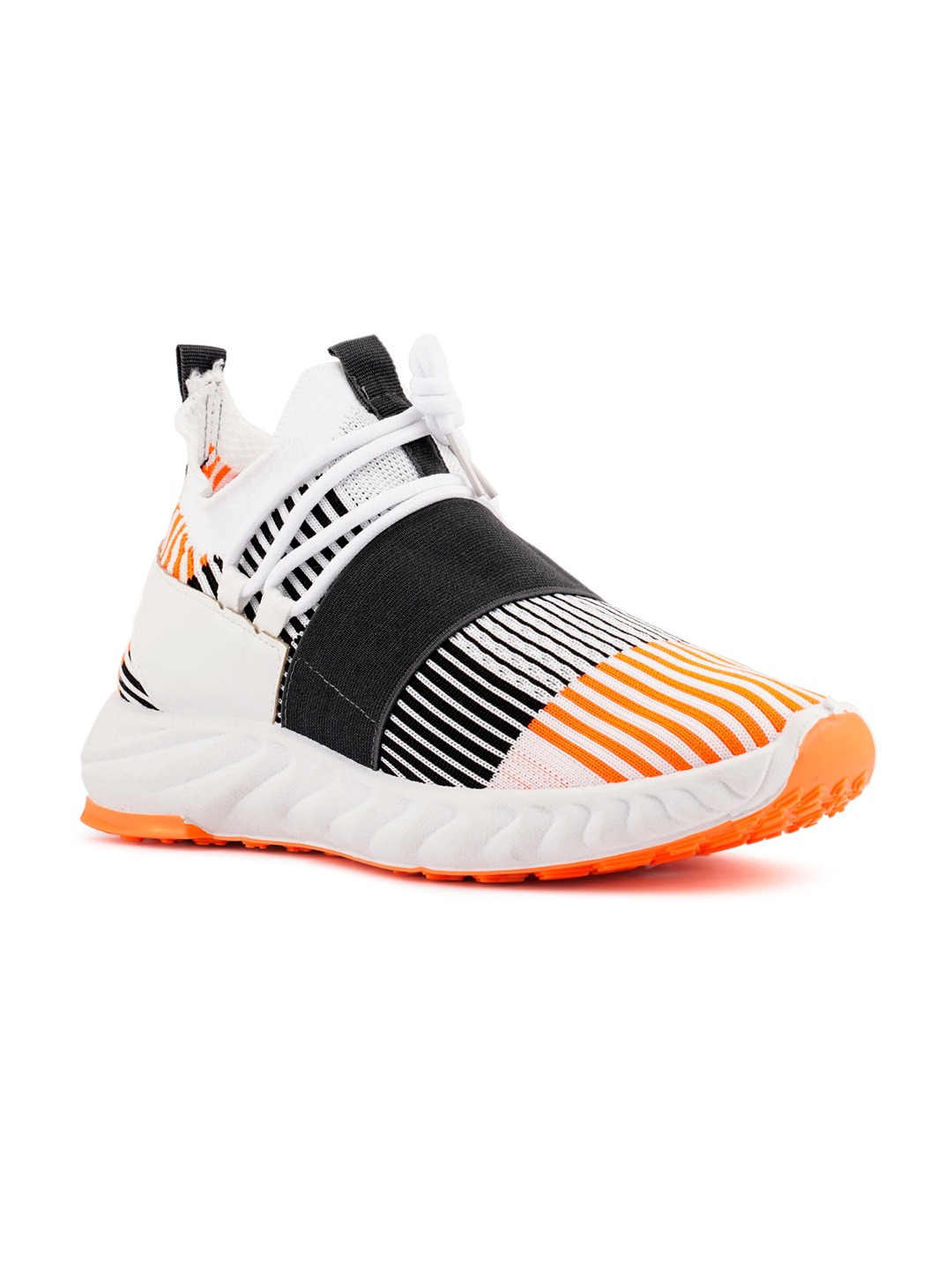 

London Rag Men Orange Striped Sneakers