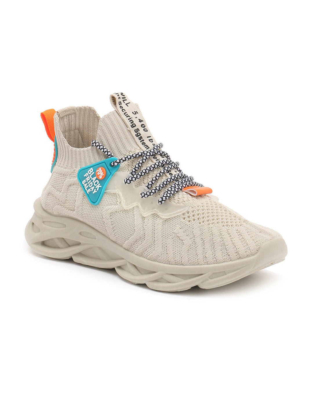 

London Rag Men Beige Woven Design Sneakers