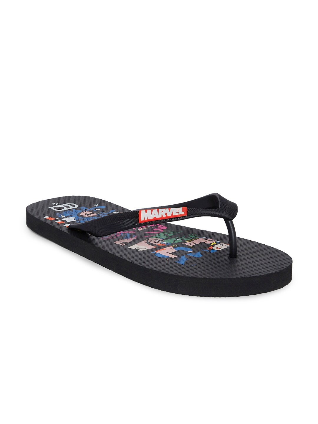 

Ajile by Pantaloons Men Black & Blue Printed Thong Flip-Flops