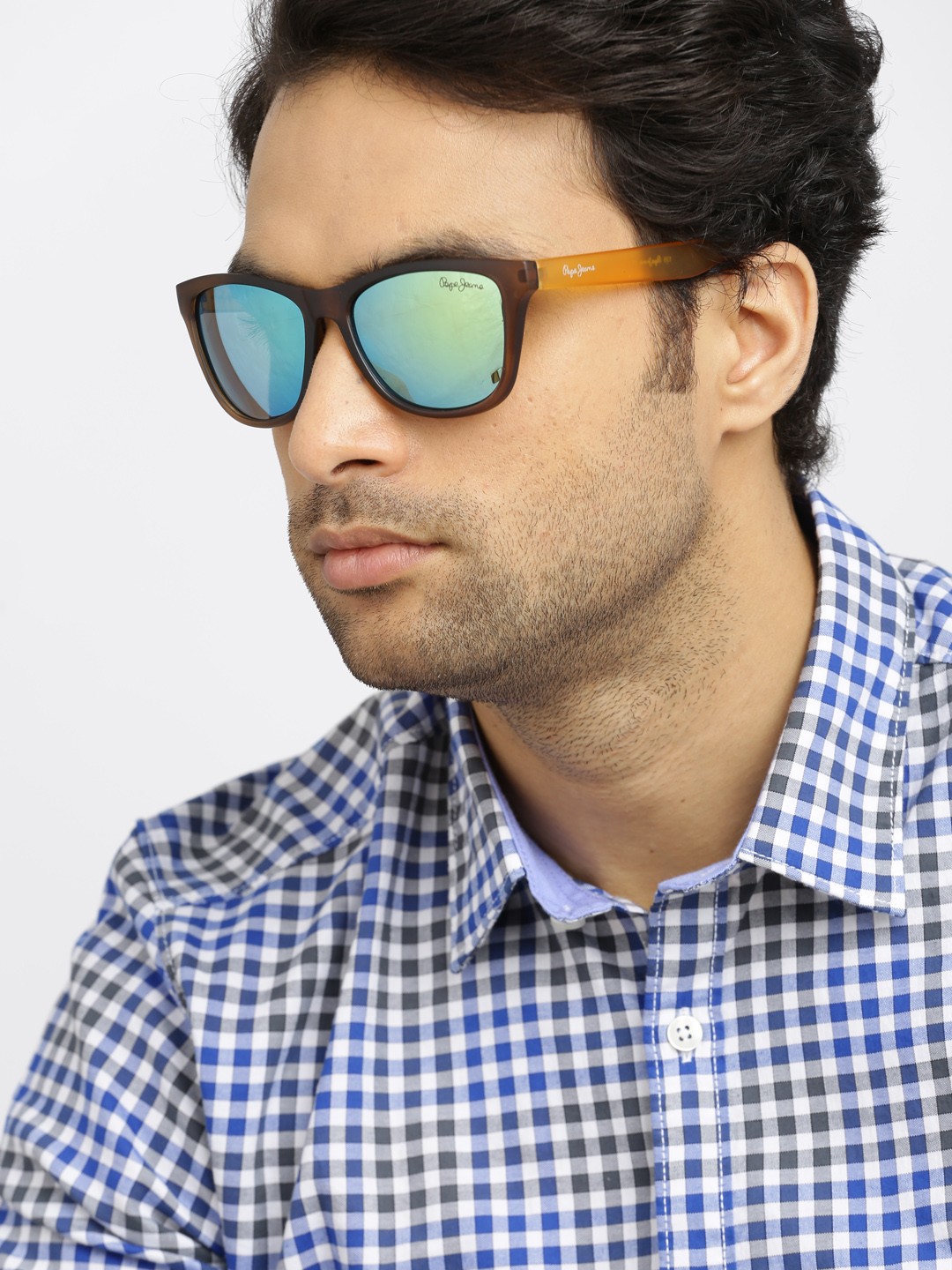 

Pepe Jeans Unisex Mirrored Rectangular Sunglasses, Yellow
