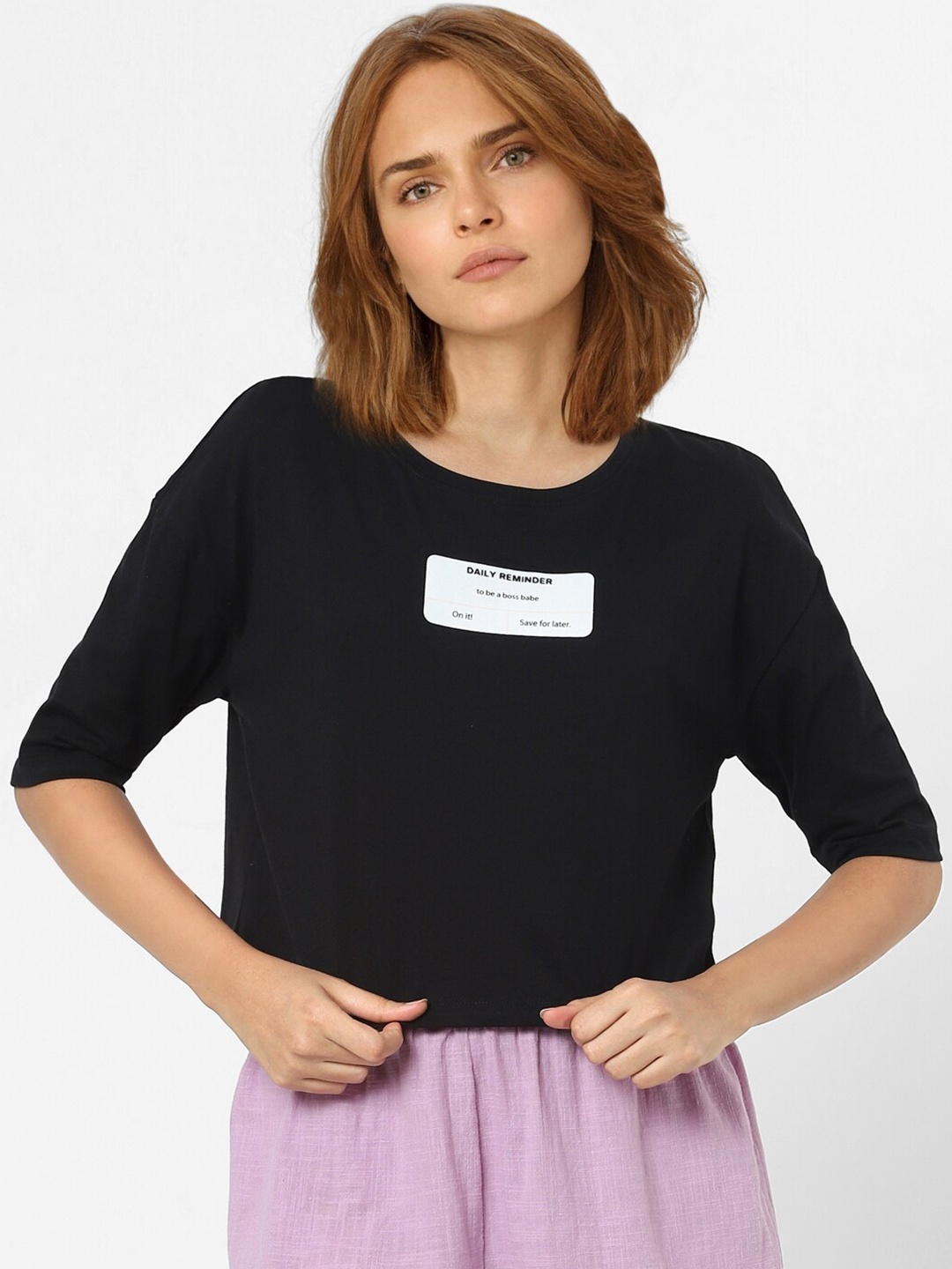 

Vero Moda Women Black T-shirt