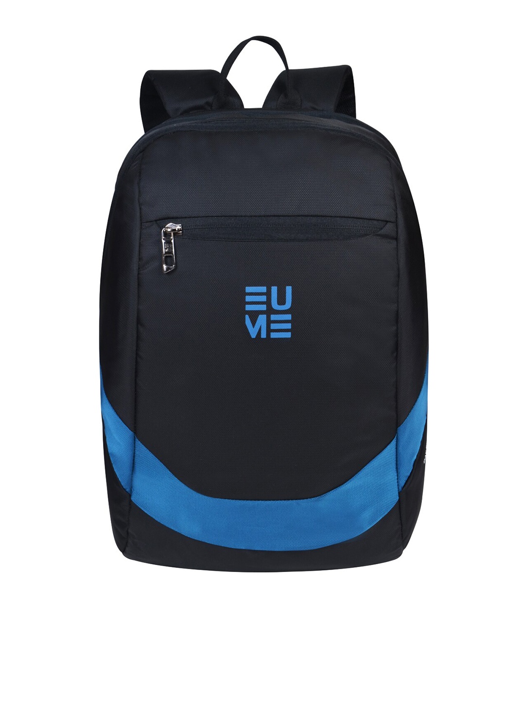 

EUME Unisex Black & Blue Solid Backpack