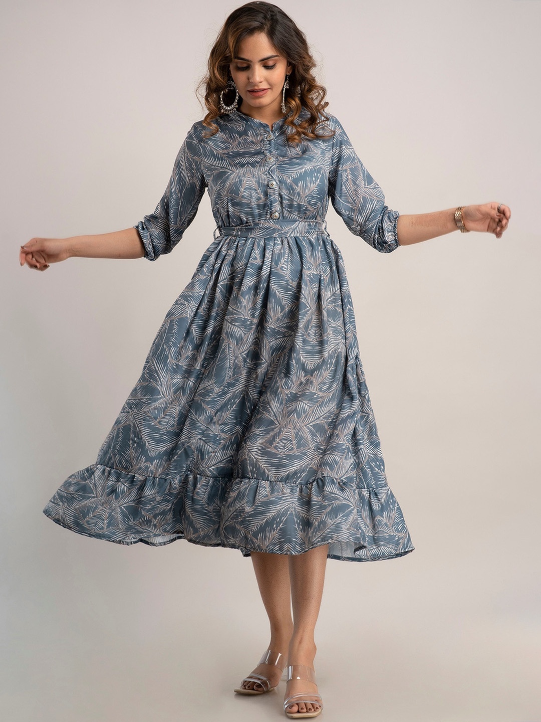 

KALINI Women Blue Ethnic Motifs Printed Anarkali Kurta
