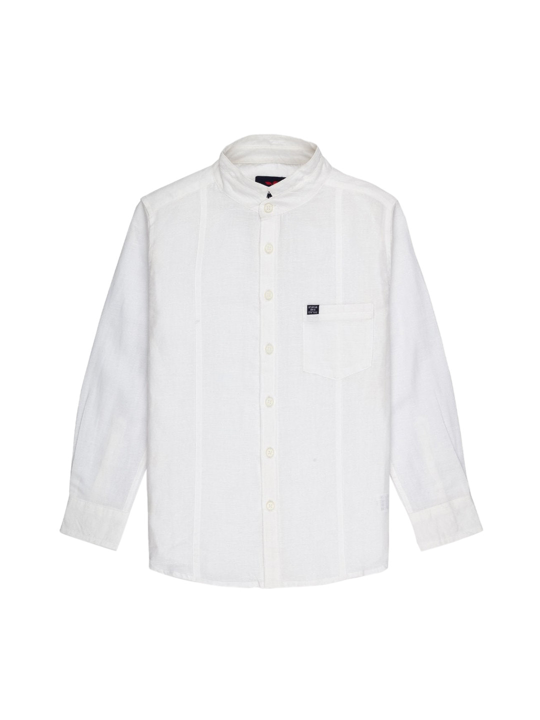 

Status Quo Boys White Classic Solid Regular Fit Casual Shirt
