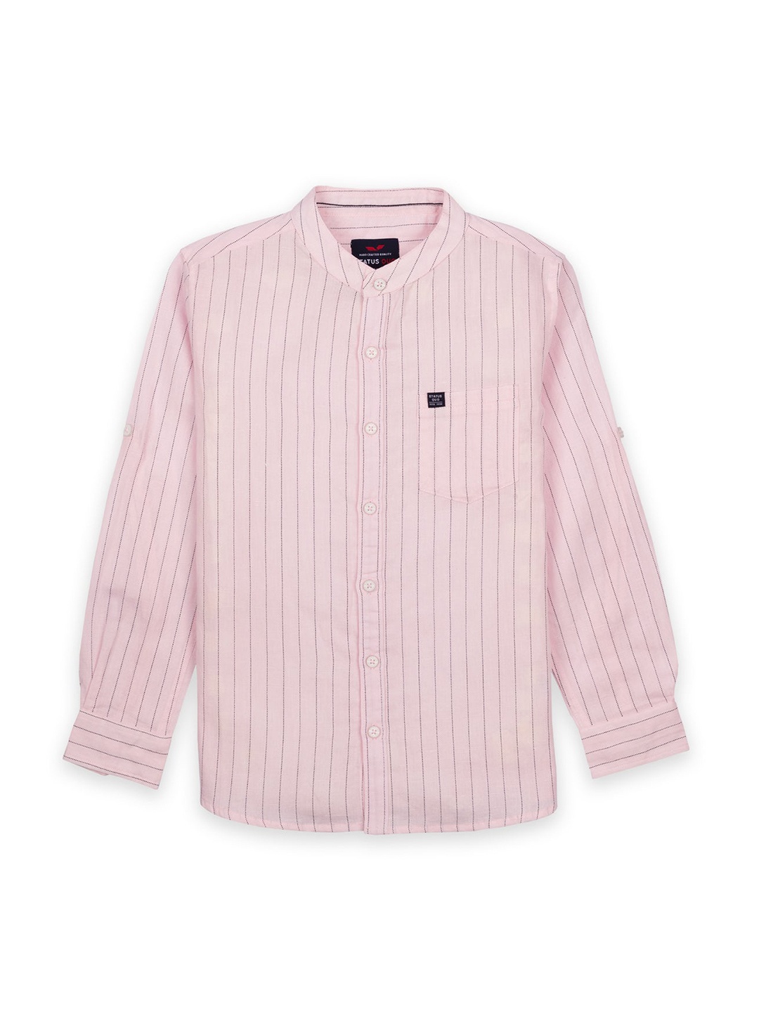 

Status Quo Boys Pink Classic Striped Regular Fit Casual Shirt