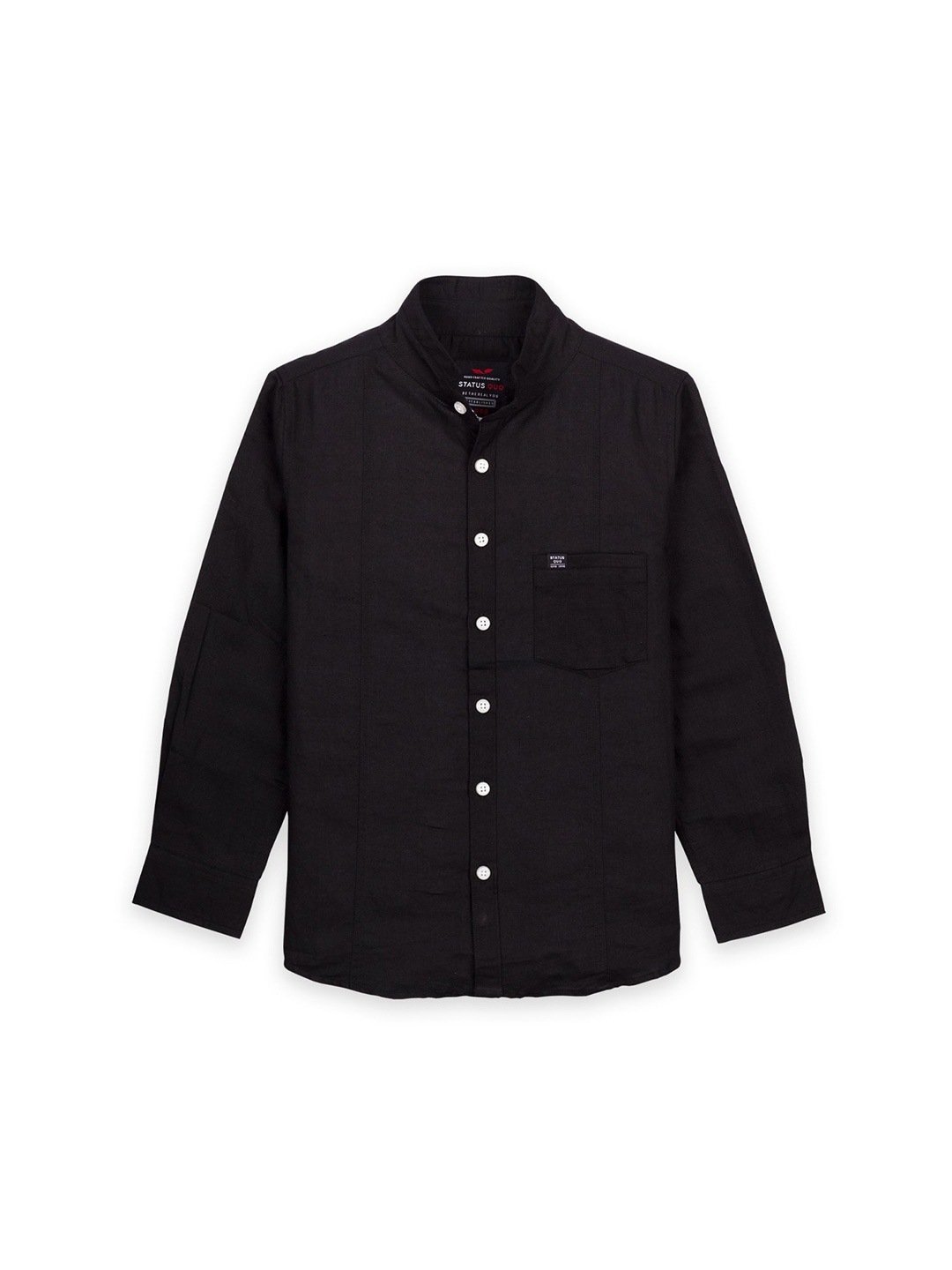 

Status Quo Boys Black Classic Cotton Casual Shirt