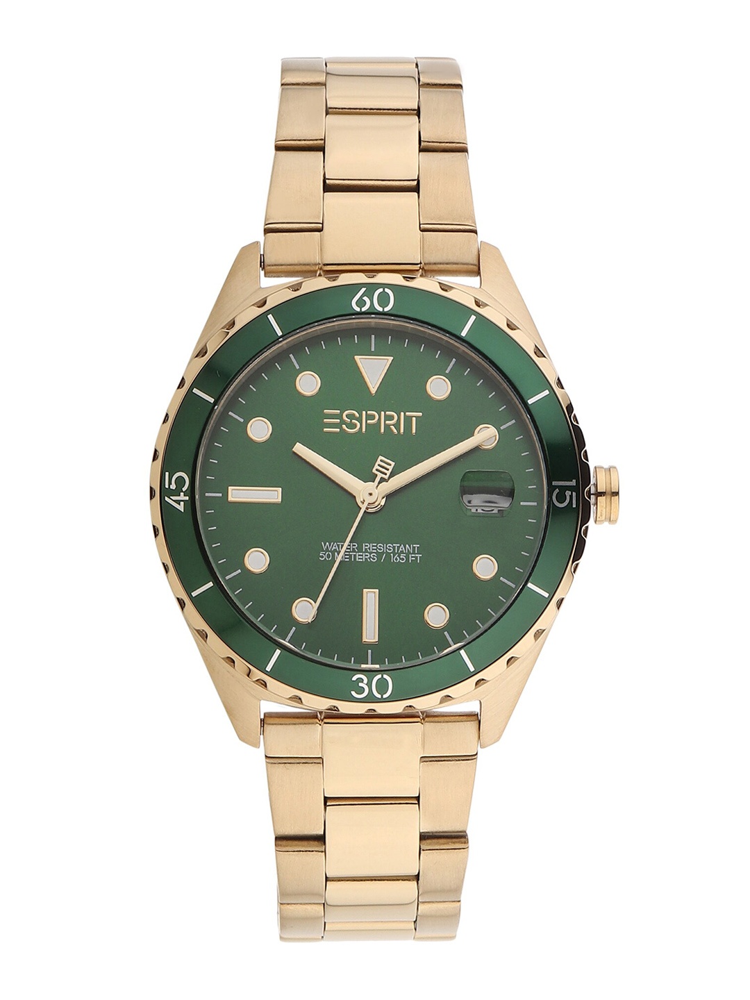 

ESPRIT Women Green Embellished Dial Bracelet Style Straps Analogue Watch ES1L312M0065