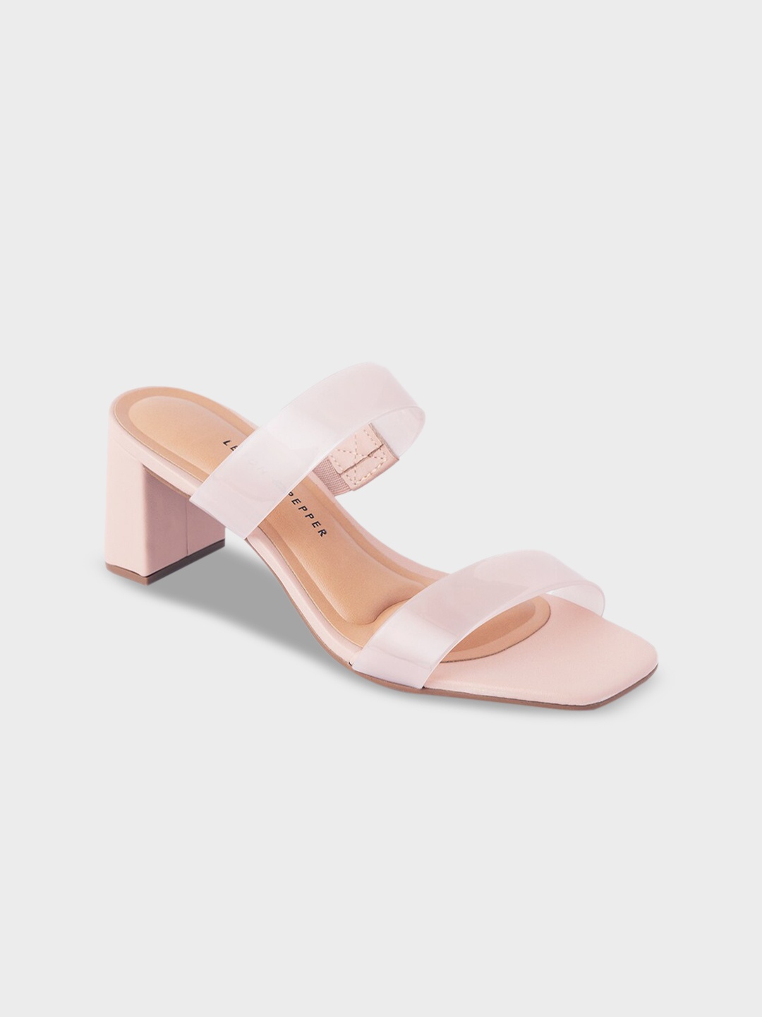 

LEMON & PEPPER Pink PU Block Heels
