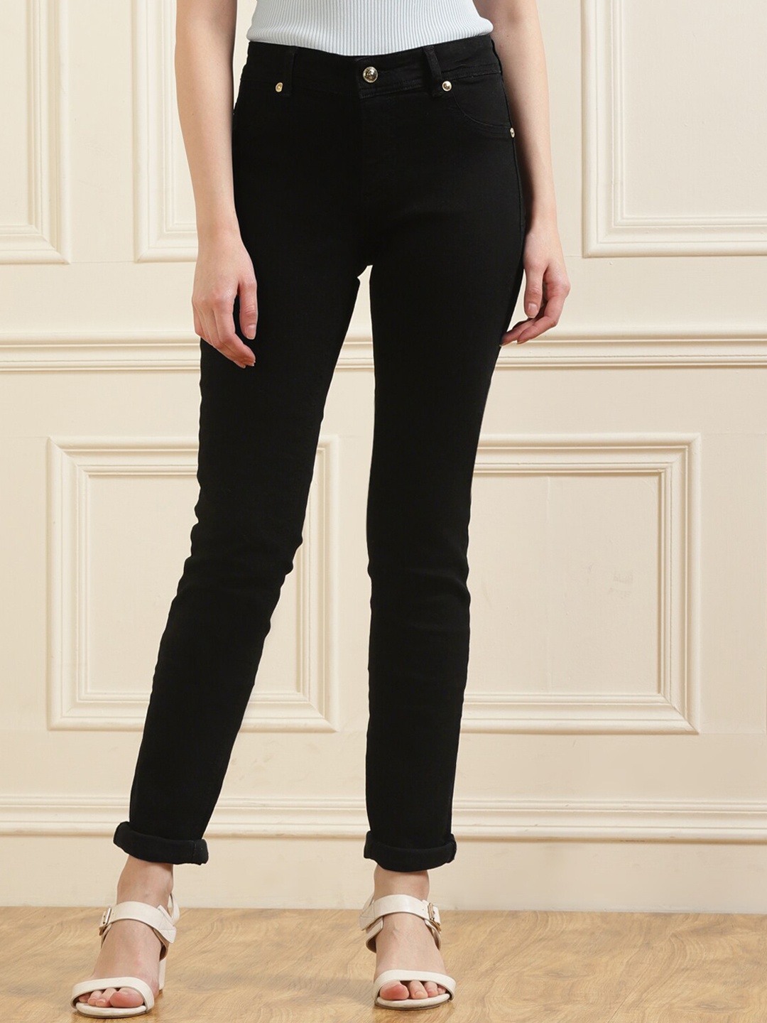 

Versace Jeans Couture Women Black Slim Fit Jeans