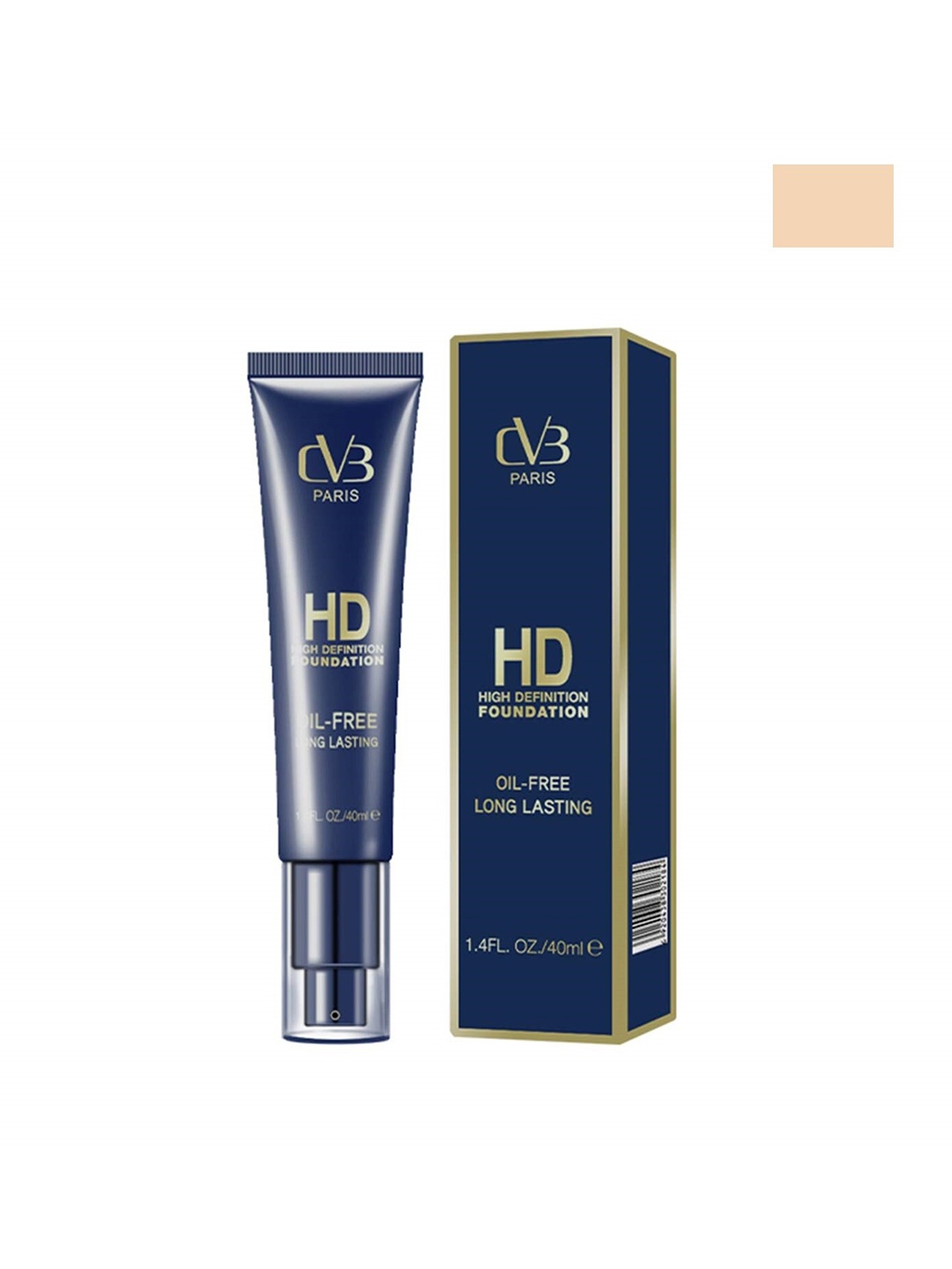 

CVB High Definition Oil Free Long Lasting Foundation 40 ml - Shade 2, Navy blue