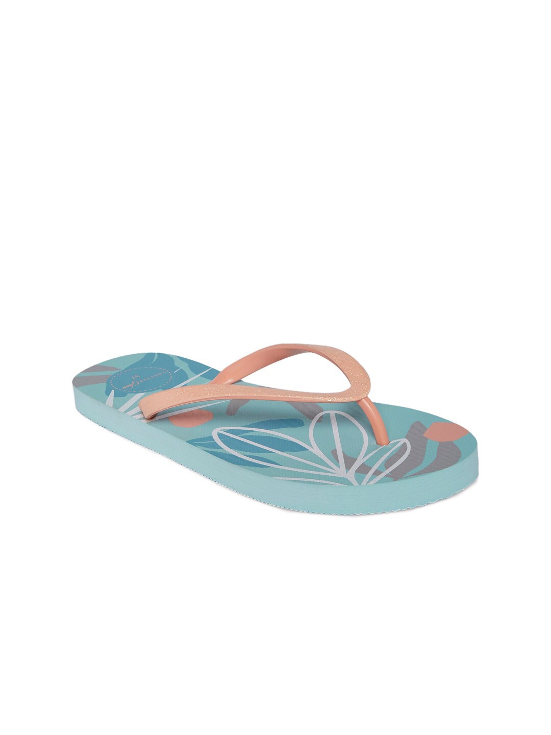 

Forever Glam by Pantaloons Women Coral Printed Thong Flip-Flops