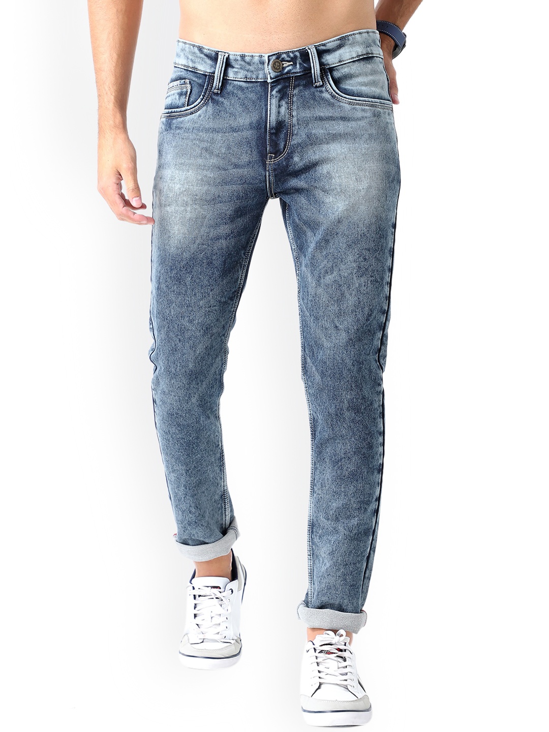 

Jean Cafe Men Blue Jean Slim Fit Heavy Fade Jeans