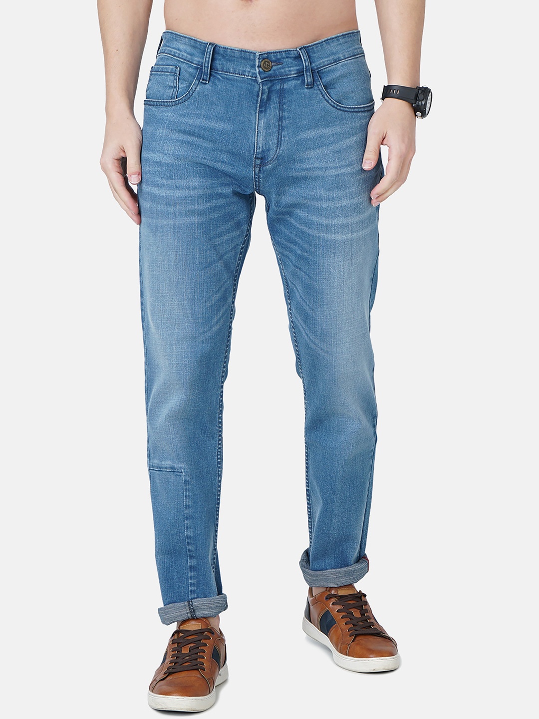 

Jean Cafe Men Blue Jean Slim Fit Light Fade Jeans