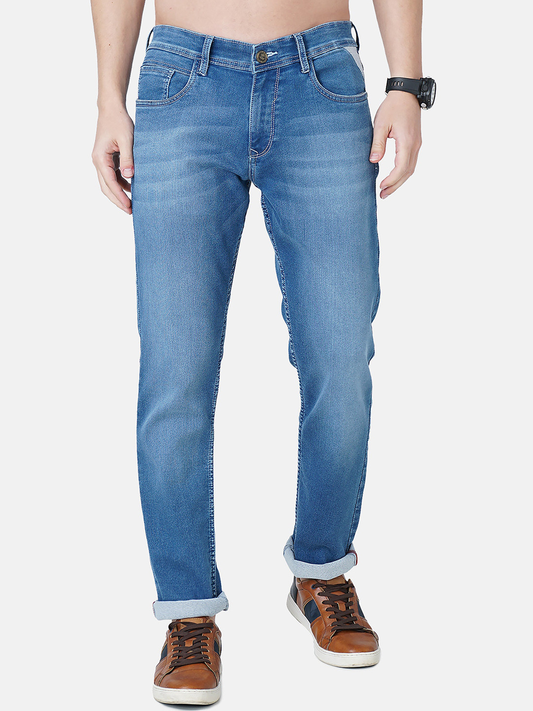 

Jean Cafe Men Blue Jean Slim Fit Light Fade Jeans