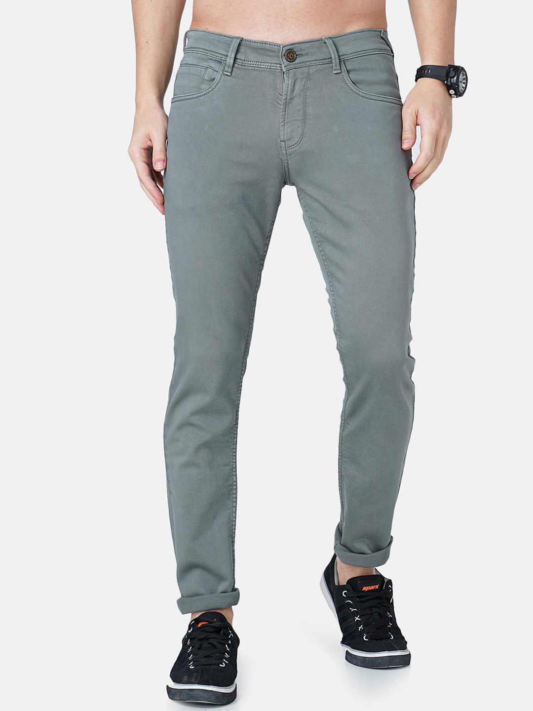 

Jean Cafe Men Green Jean Slim Fit Jeans