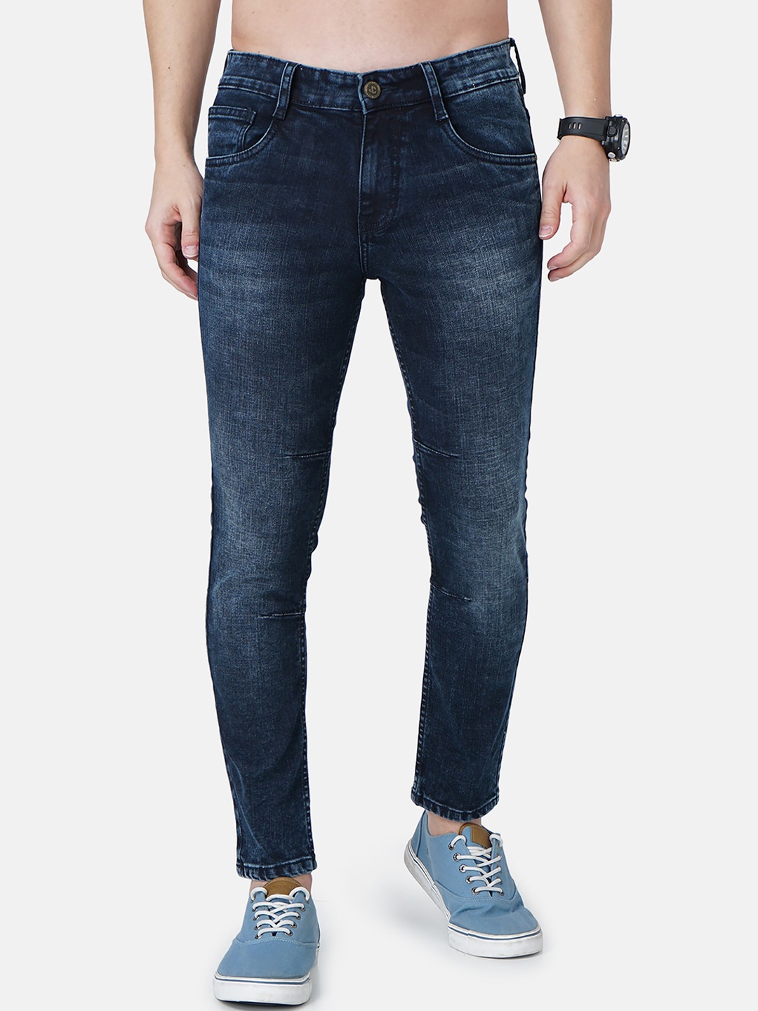 

Jean Cafe Men Blue Jean Super Skinny Fit Light Fade Jeans