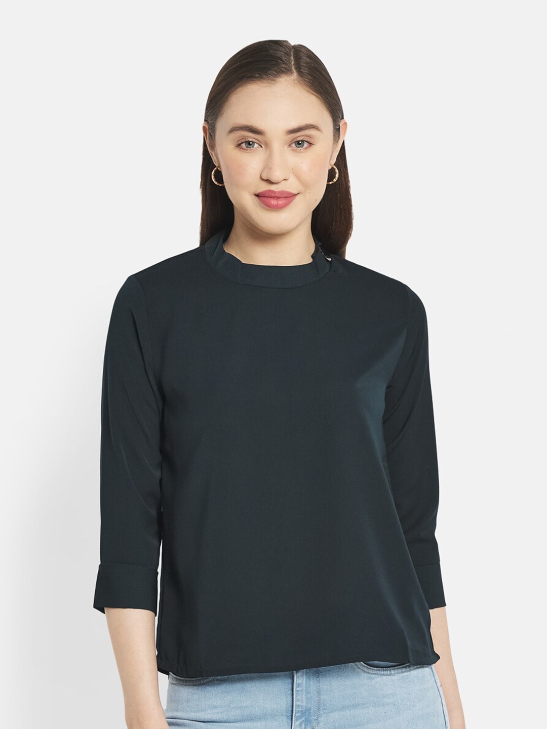 

METTLE Women Green Solid Top