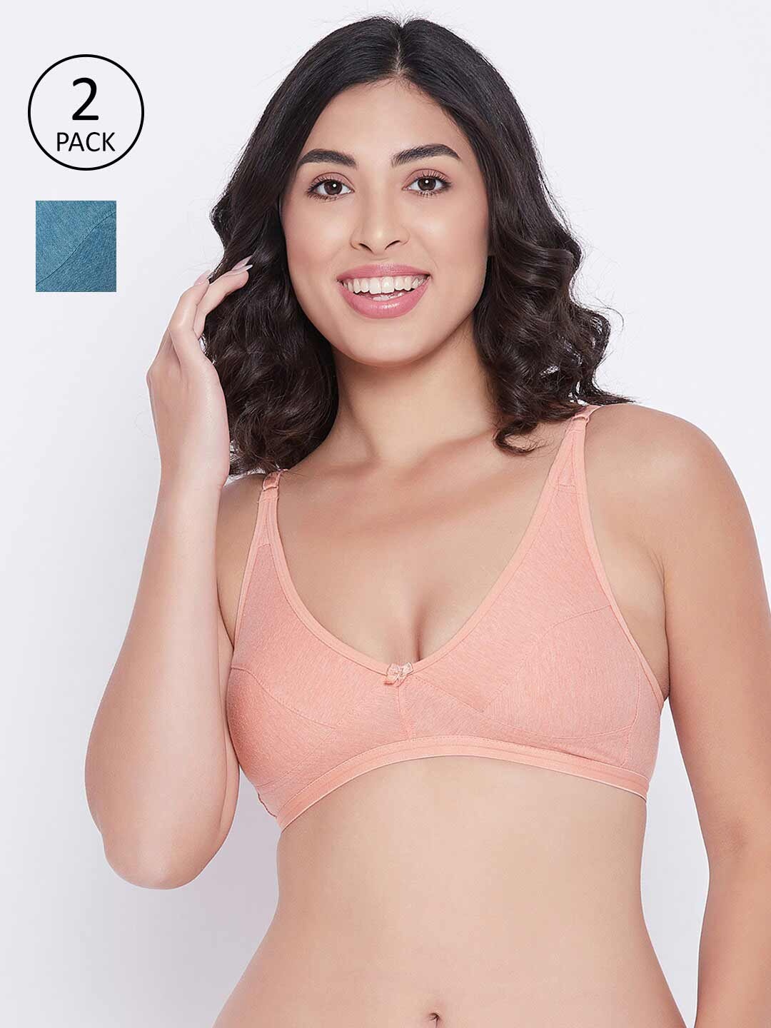 

Clovia Pack of 2 Everyday Bra, Blue