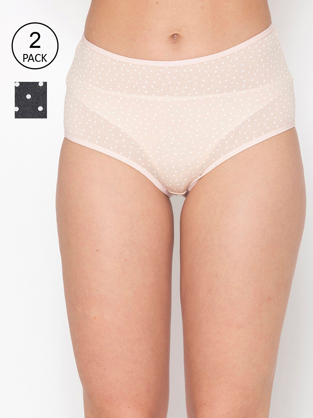 

Clovia Women Pack Of 2 Cotton Hipster Briefs, Multi