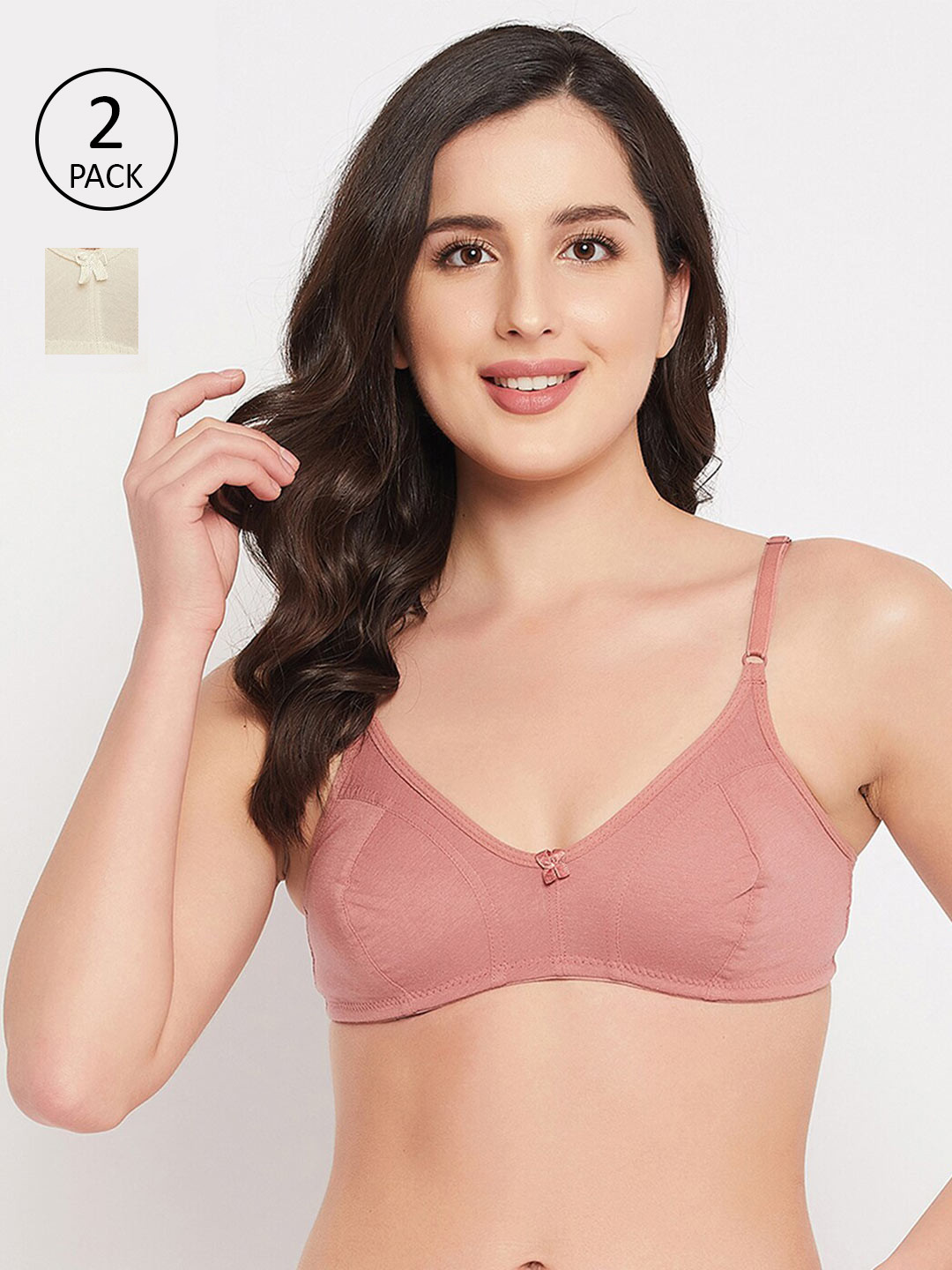 

Clovia Pack of 2 Everyday Bra, Pink