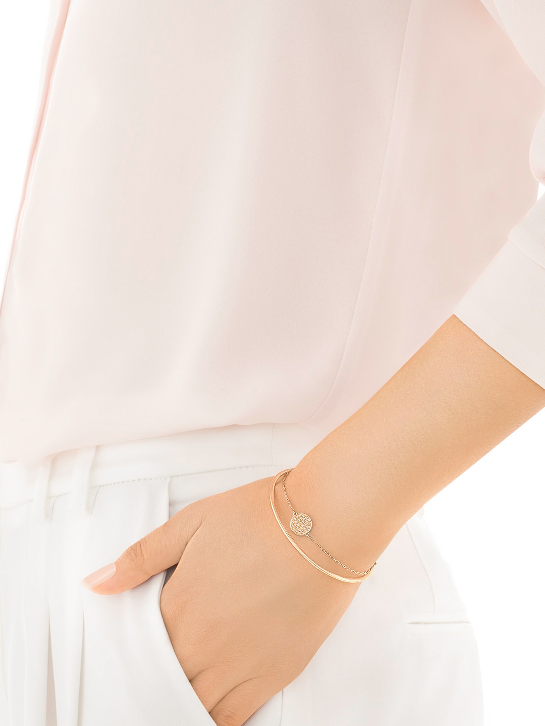 

SWAROVSKI Rose Gold-Plated Ginger Bangle