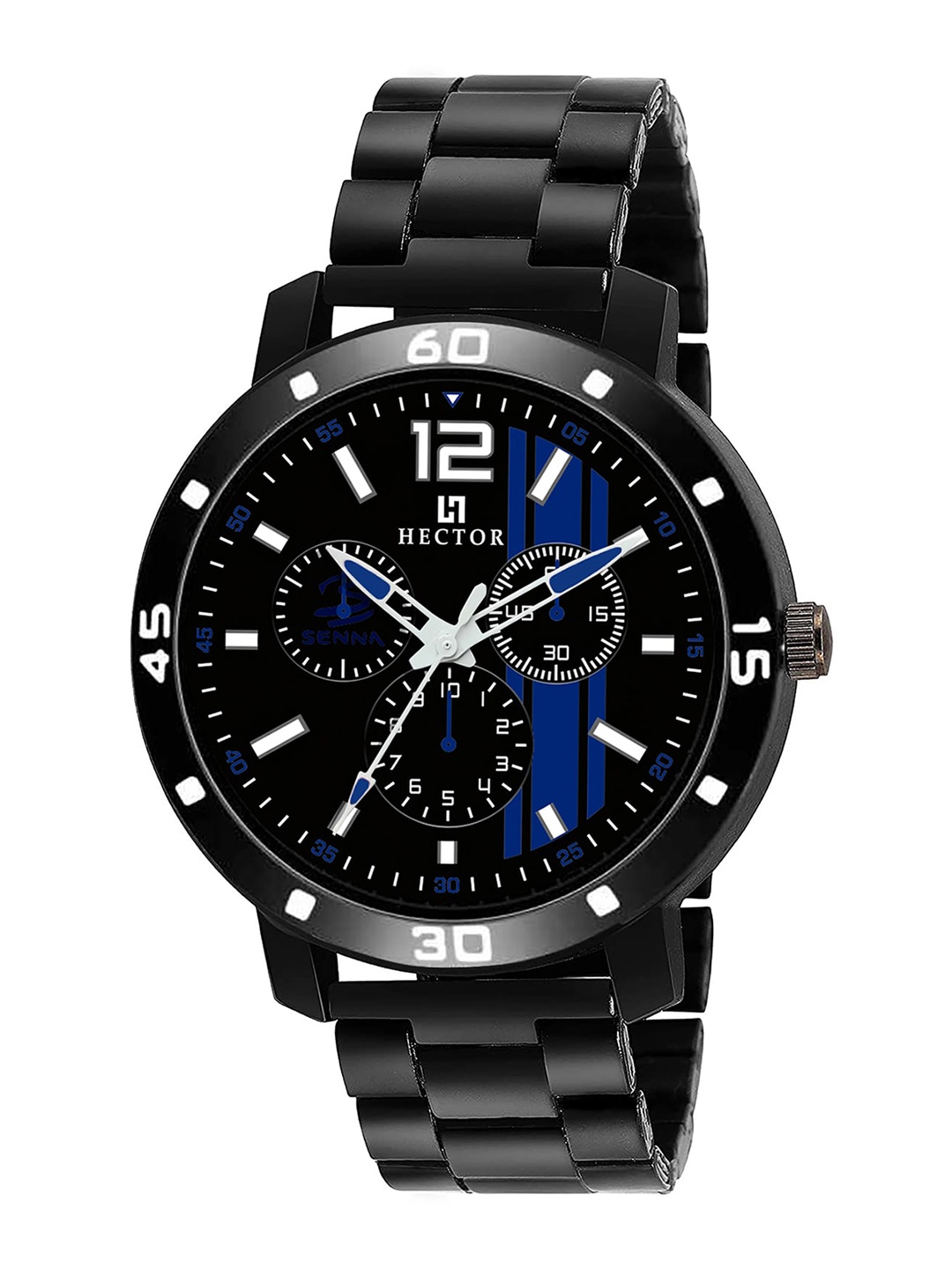 

HECTOR Men Multicoloured Embellished Dial & Black Straps Analogue Wrist Watch HC104