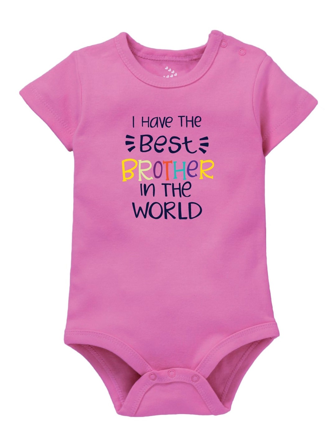 

Zeezeezoo Girls Pink I Have The Best Brother Printed Pure Cotton Bodysuit