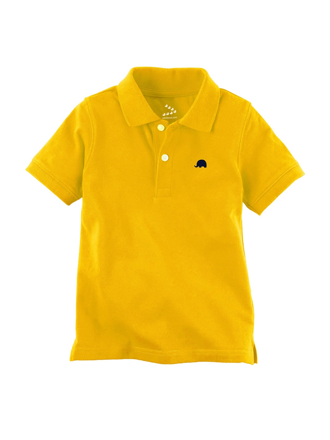 

Zeezeezoo Kids Yellow Solid Polo Collar Cotton T-shirt