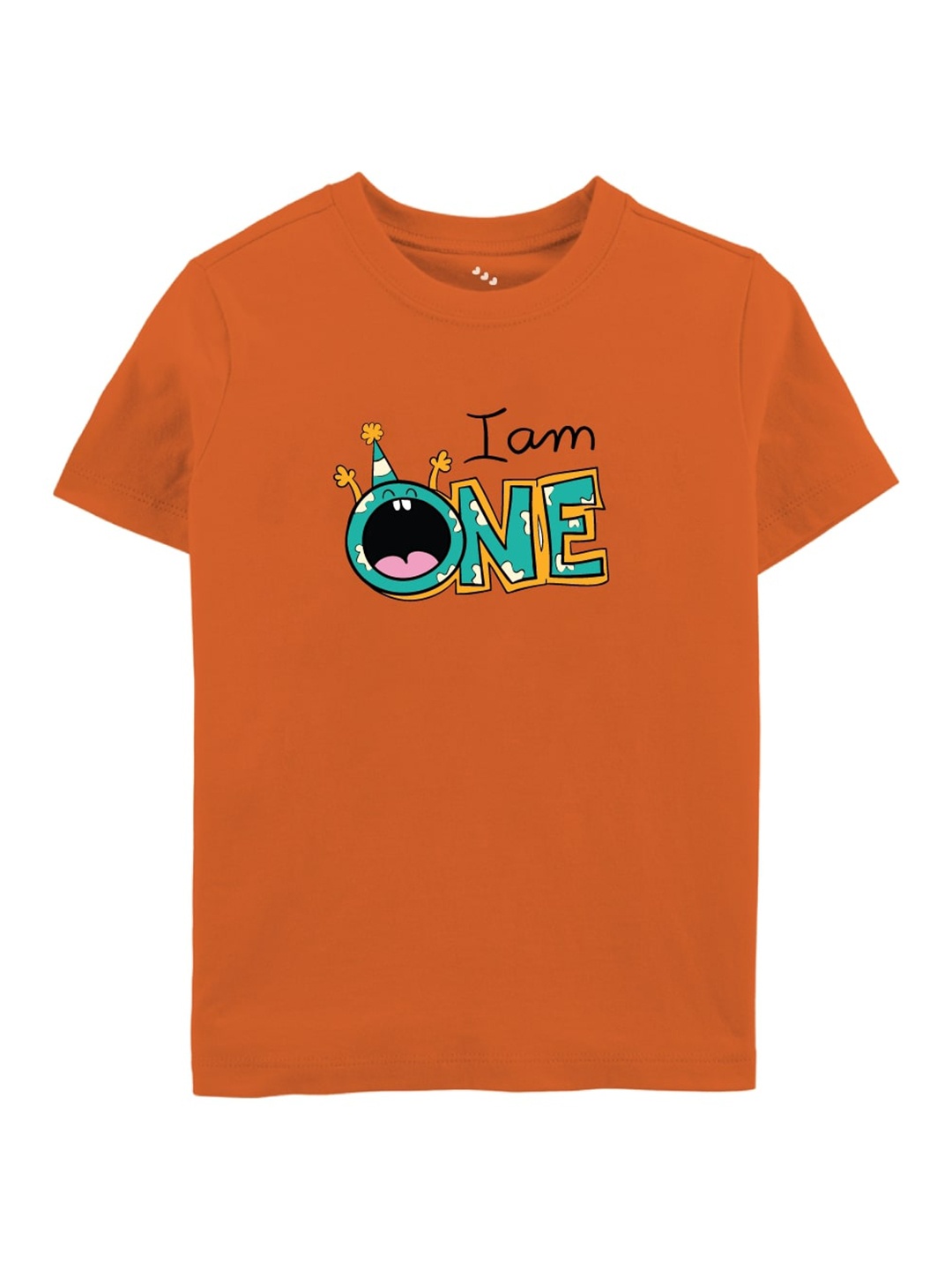 

Zeezeezoo Kids 1st Birthday Printed T-Shirt, Orange