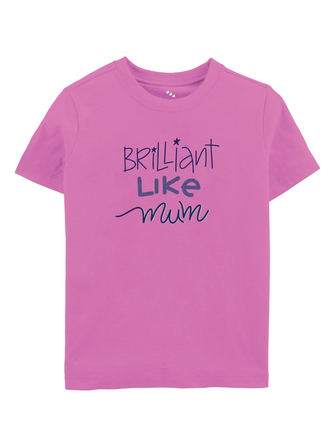 

Zeezeezoo Kids Pink Typography Printed T-shirt