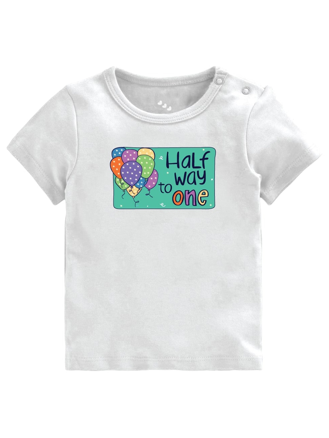 

Zeezeezoo Kids White Typography Printed T-shirt