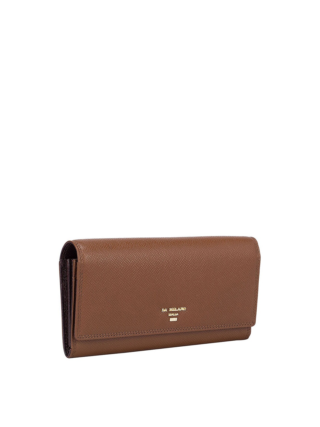 

Da Milano Women Brown Textured Leather Envelope Wallet