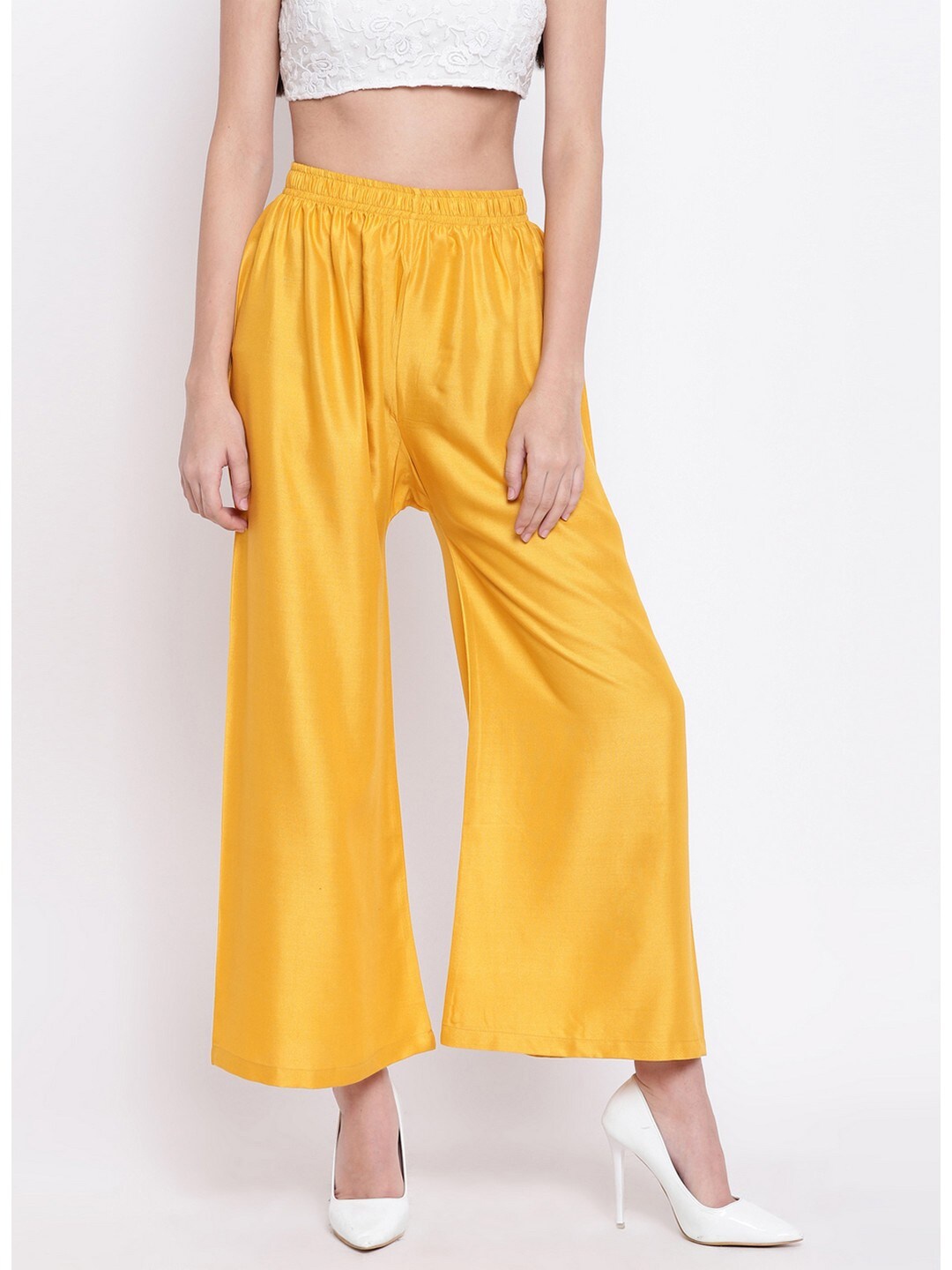 

RIVI Women Yellow Solid Palazzos