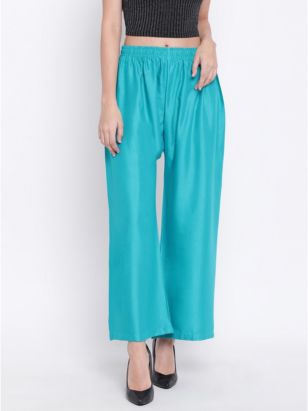 

RIVI Women Blue Solid Palazzos
