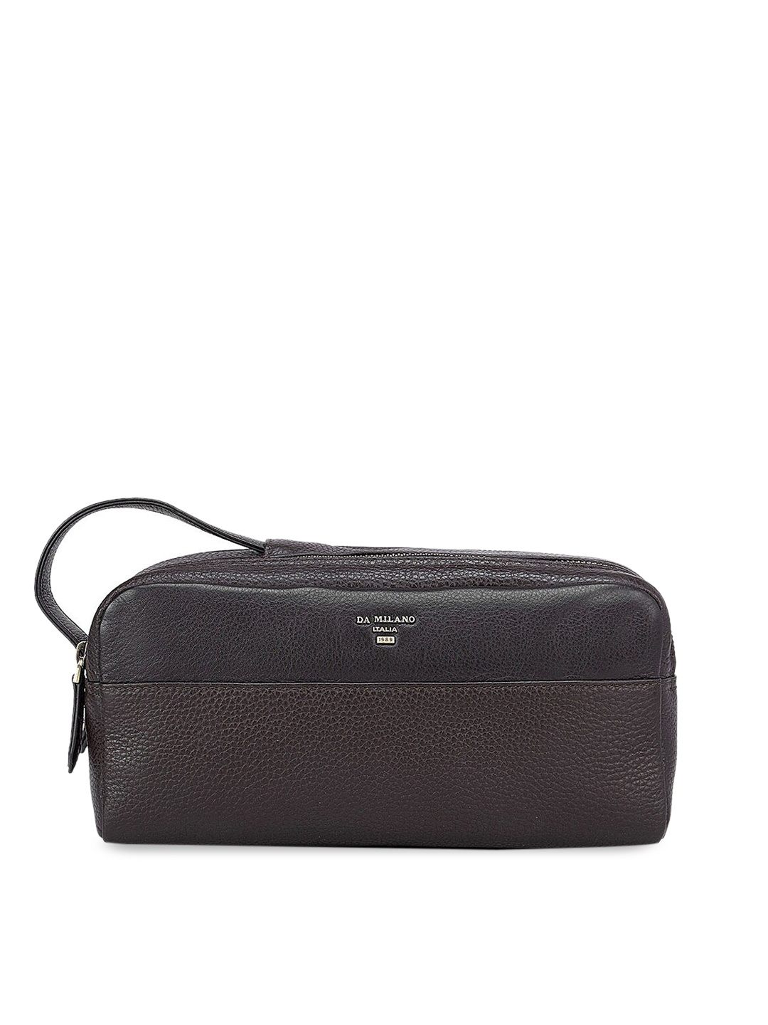 

Da Milano Brown Textured Leather Pouch