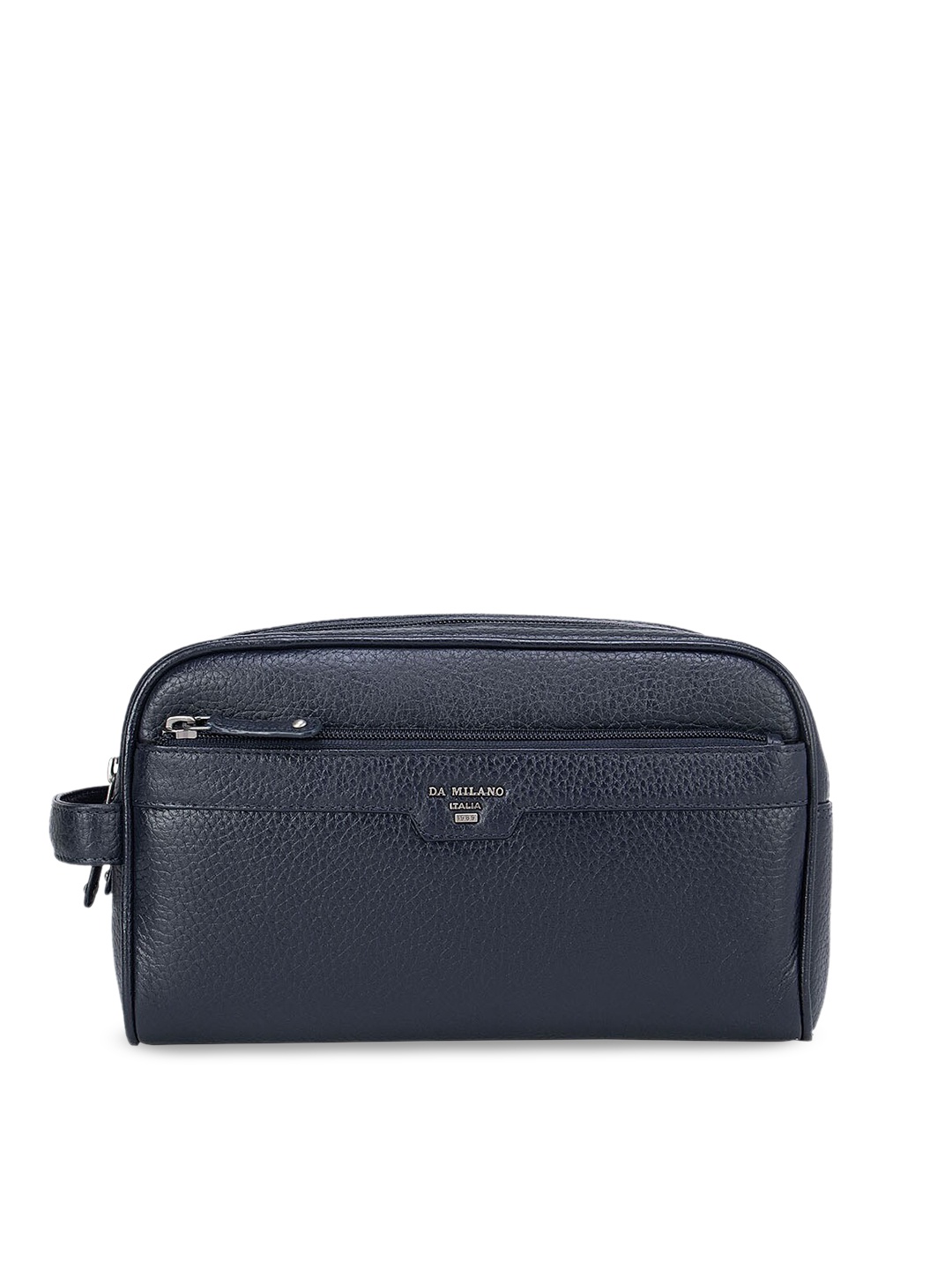 

Da Milano Blue Solid Leather Travel Pouch