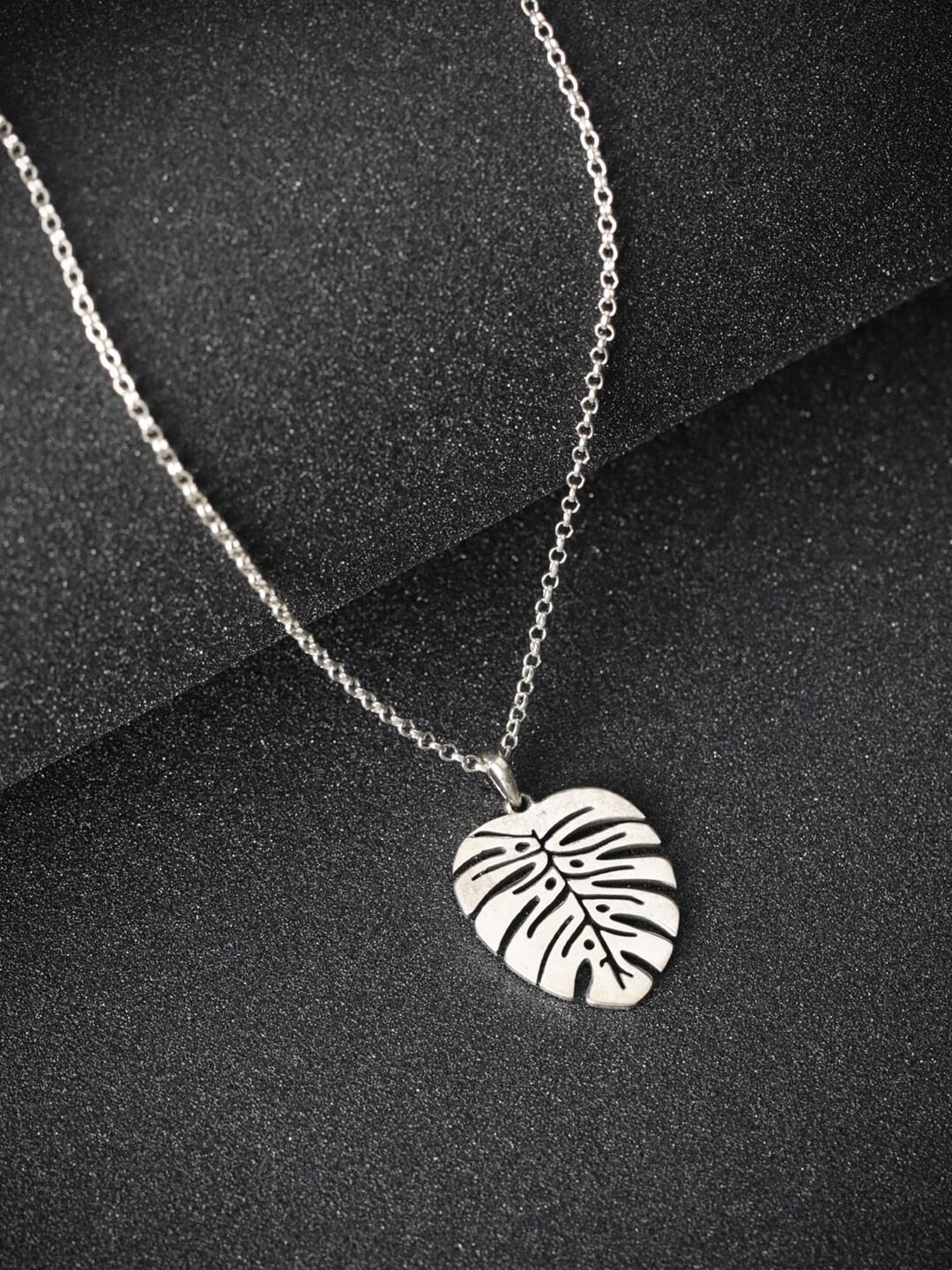 

SHEER by Priyaasi Silver-Plated & 92.5 Sterling Silver Oxidised Chain