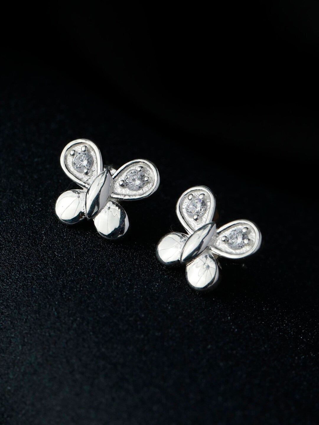 

SHEER by Priyaasi 925 Sterling Silver Butterfly Studs Earrings